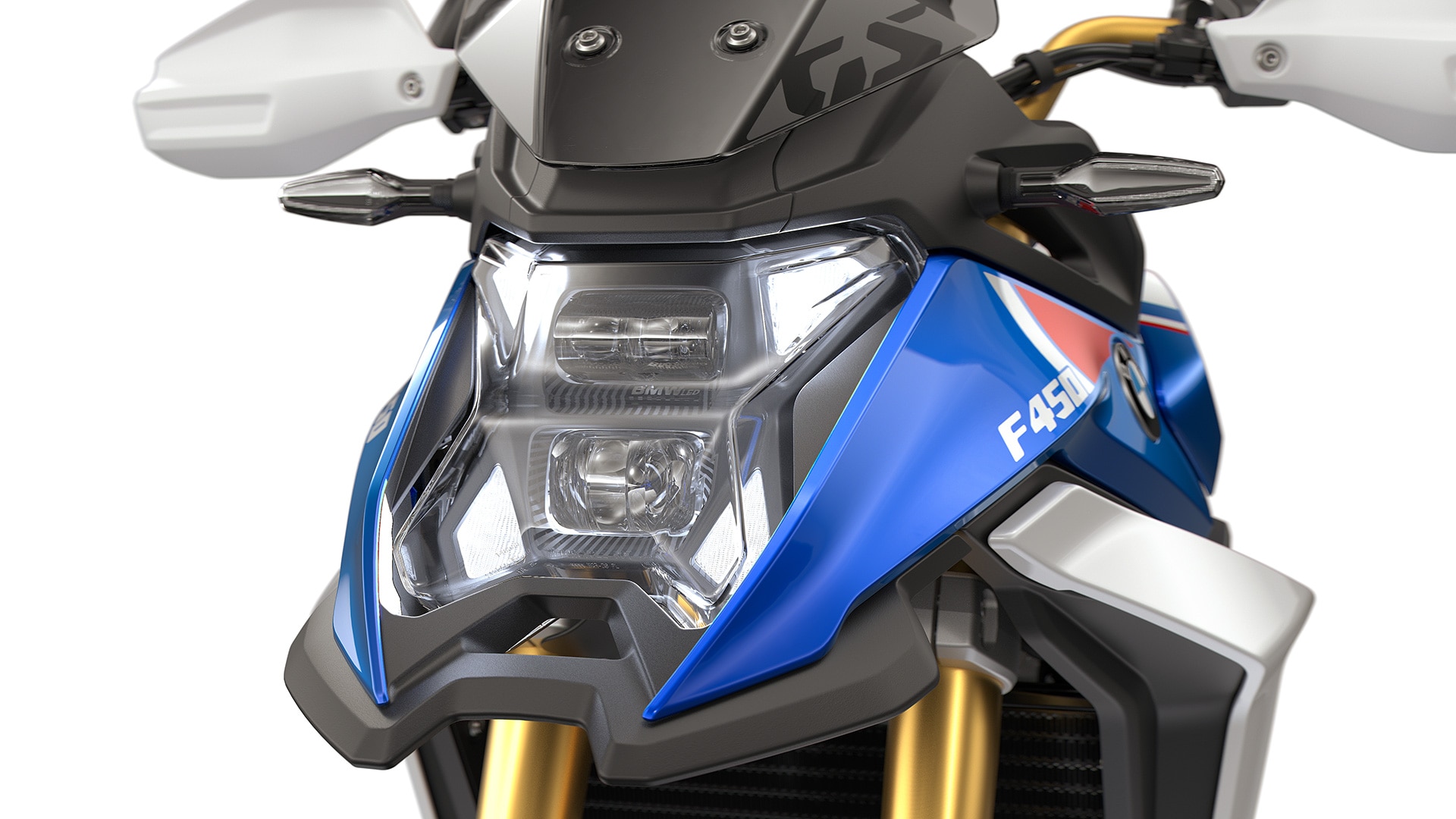 The LED headlight  of the F 450 GS from BMW Motorrad