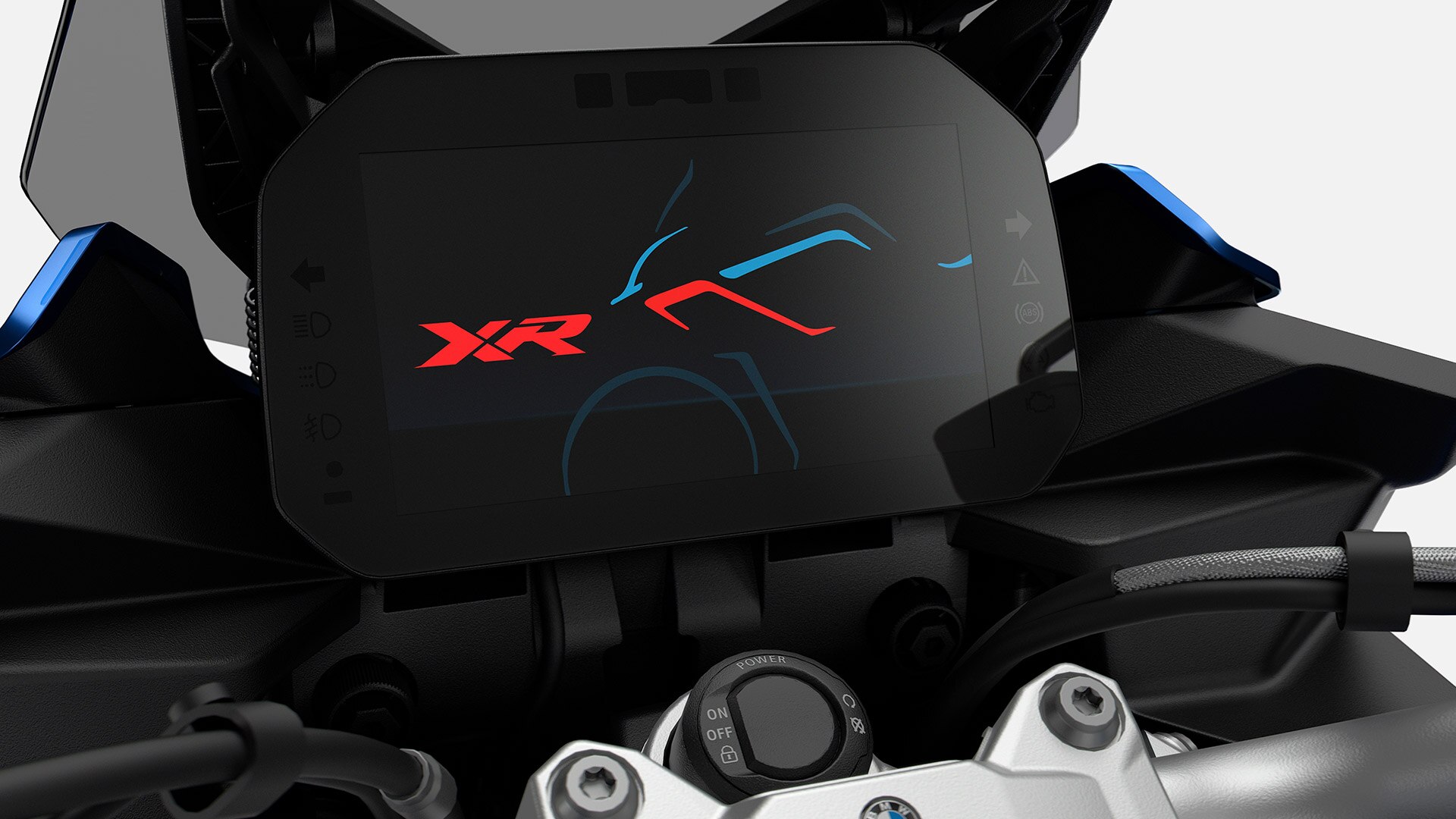 We see the TFT color display of the BMW F 900 XR.