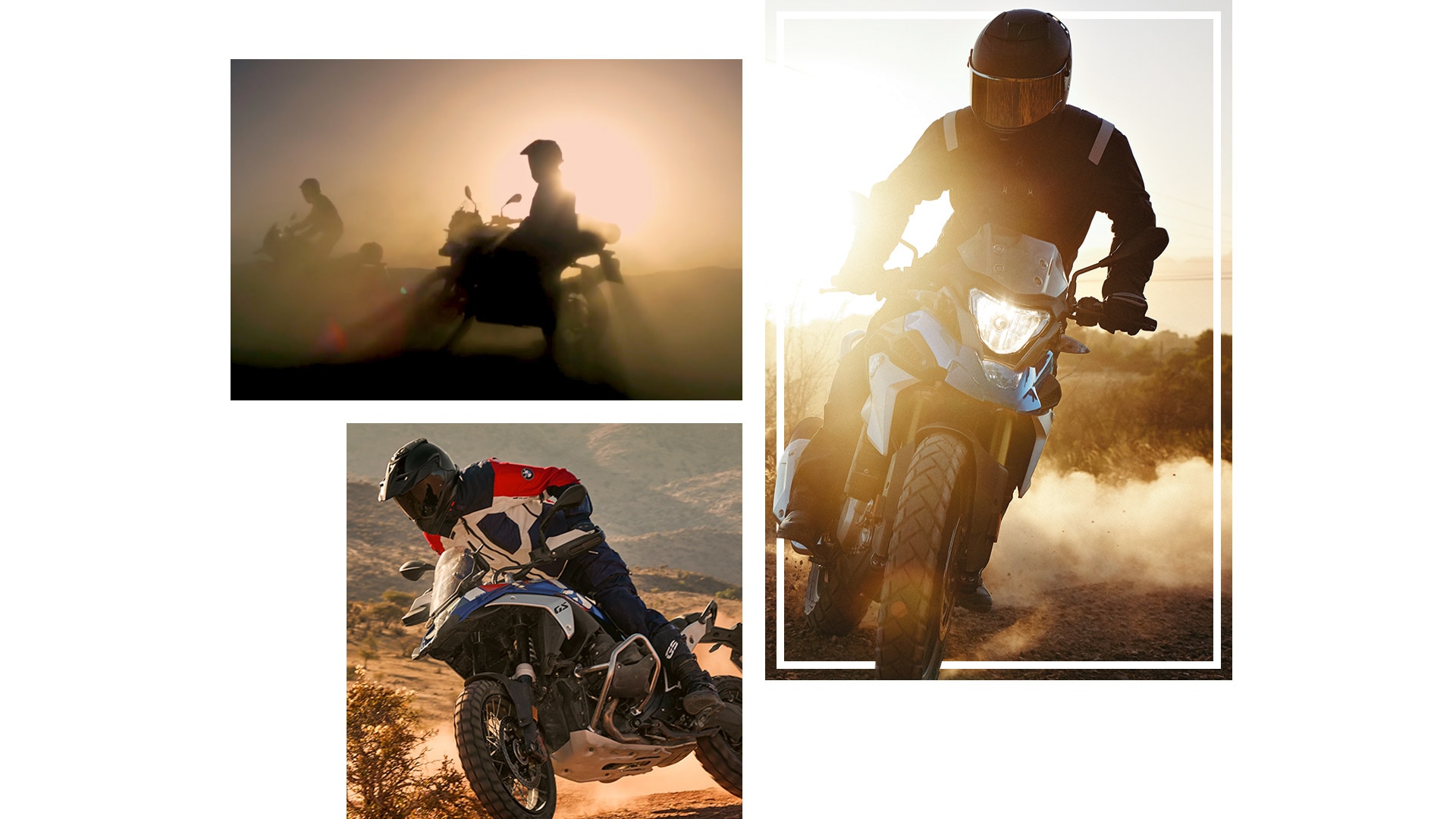 Collage of BMW Motorrad GS models.