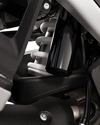 The sports suspension of the R 1300 GS Trophy from BMW Motorrad
