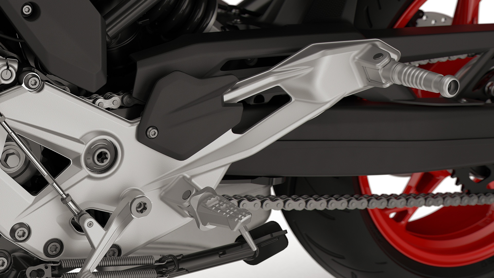 The footrests of the F 900 R from BMW Motorrad