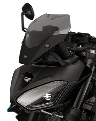 The optional tinted Sport windscreen