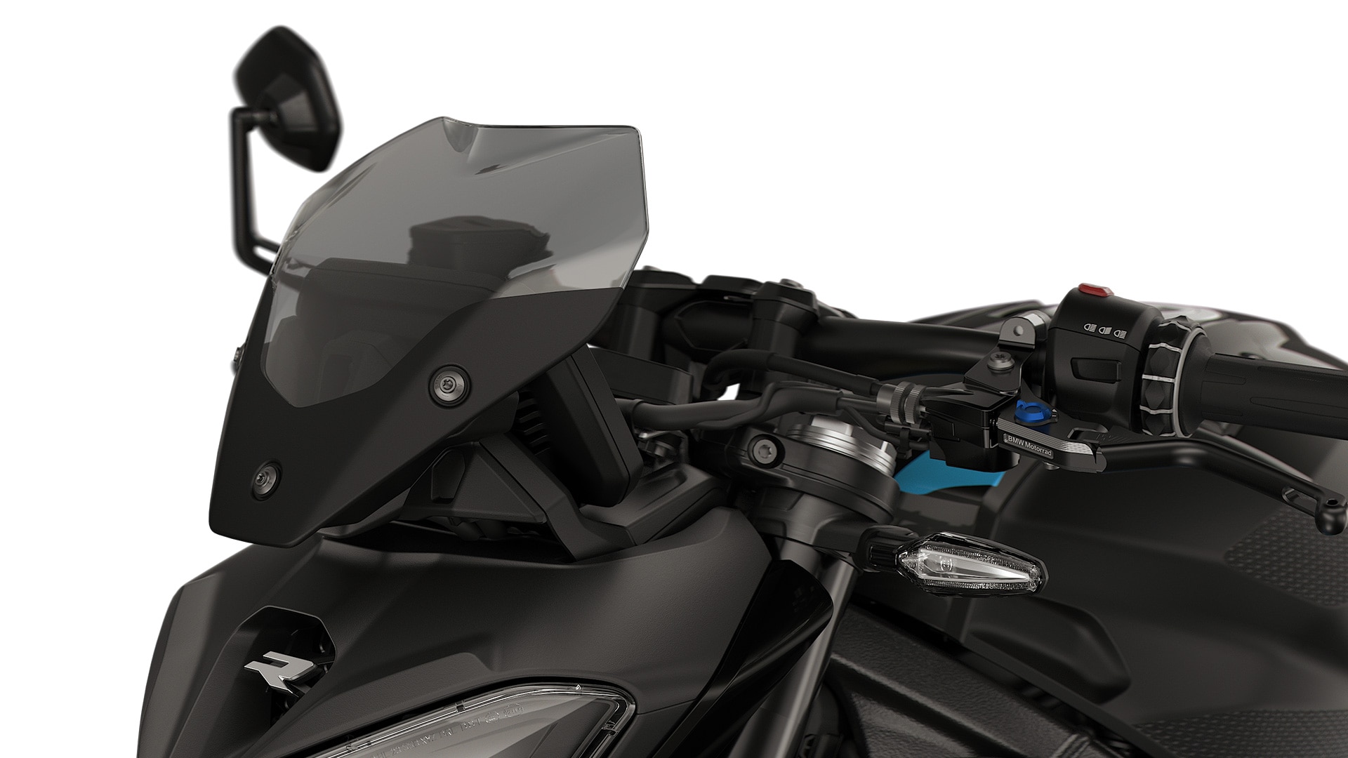 The optional tinted Sport windscreen