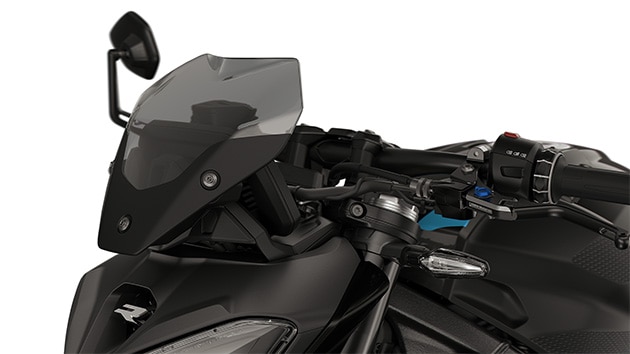 The optional tinted Sport windscreen