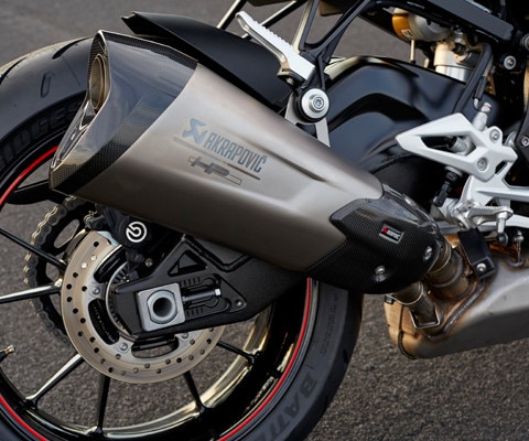 S 1000 R HP titanium rear silencer