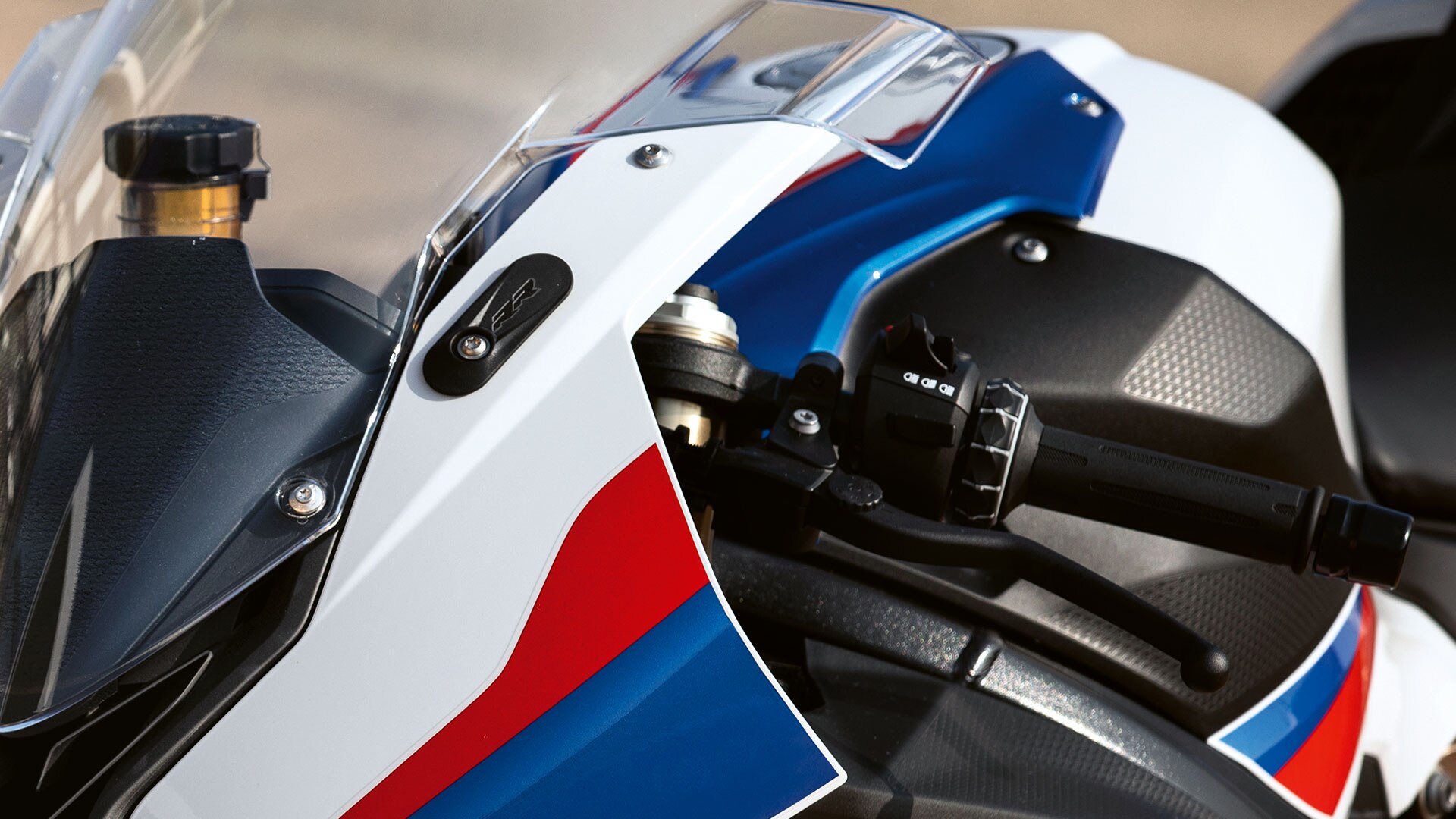 BMW RR multi-control on the handlebar