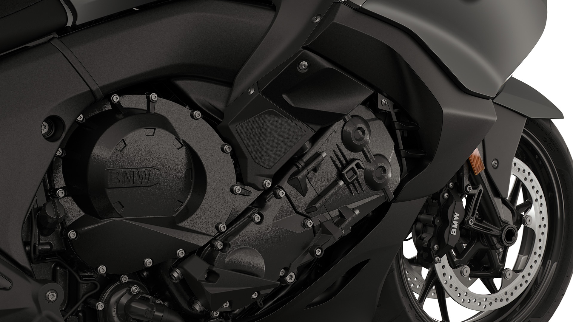 Six-cylinder engine.