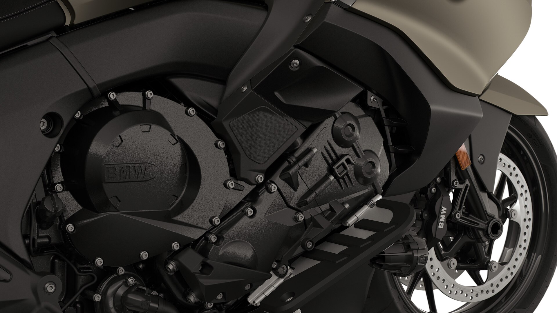 Six-cylinder engine.