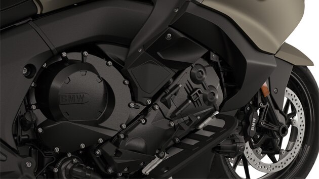 Six-cylinder engine.