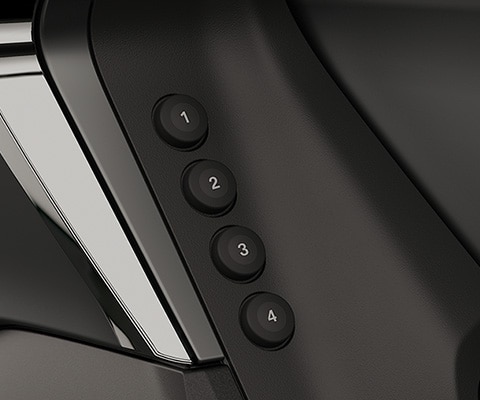 Focus on the four numbered Favorites buttons.