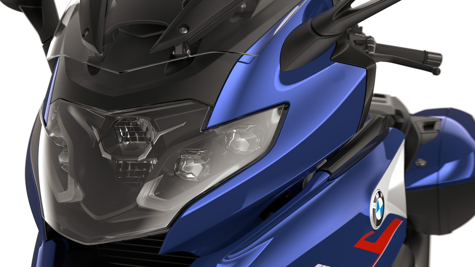 Focus on the LED headlights.