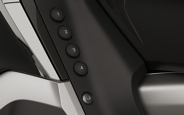 Focus on the four numbered Favorite buttons.