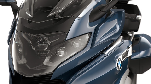 Focus on the LED headlights.