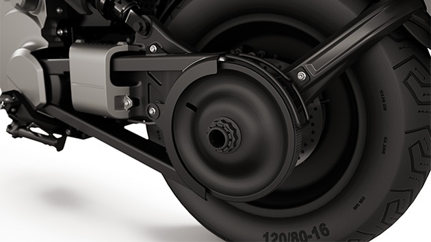The rear wheel swing arm of the eParkourer CE 02 from BMW Motorrad