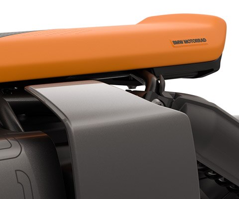 Black and orange floating seat.