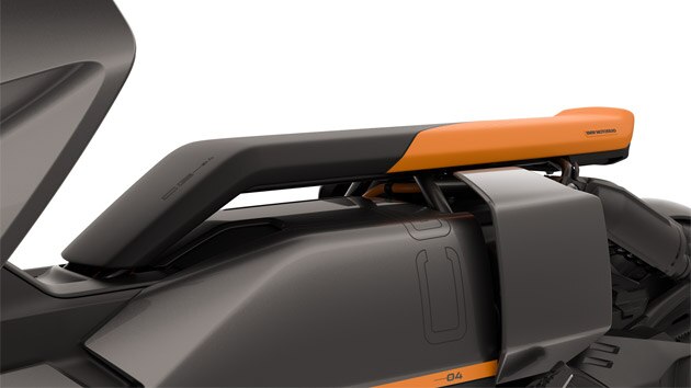 Black and orange floating seat.