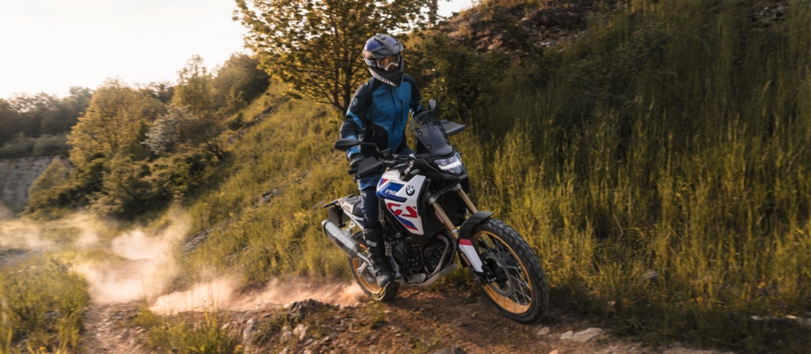 We see a rider on an F 900 GS
